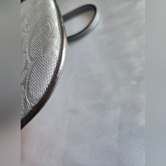 Coach Metallic Silver Wristlet with Black Strap - Picture 4 of 12